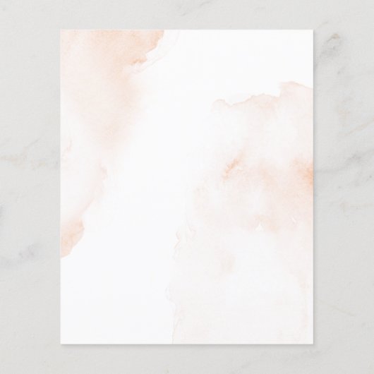 Budget Pumpkin Floral Baby Sprinkle Uitnodiging (Achterkant)