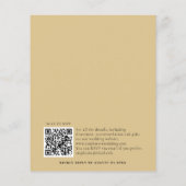 Budget Pumpkin Floral Wedding QR Code Uitnodiging (Achterkant)