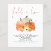 Budget Pumpkin Glitter QR Code Herfst in Liefde Ui (Voorkant)