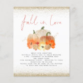 Budget Pumpkin Glitter QR Herfst in Love Weddensch (Voorkant)