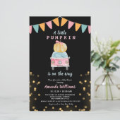 Budget Pumpkin Gold Polka Dot Baby shower (Staand voorkant)