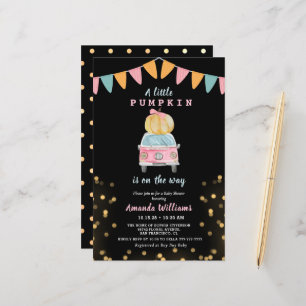 Budget Pumpkin Gold Polka Dot Baby shower