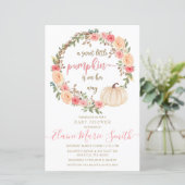 Budget Pumpkin Pink Girl Baby shower (Staand voorkant)