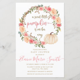 Budget Pumpkin Pink Girl Baby shower