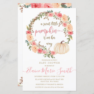 Budget Pumpkin Pink Girl Baby shower