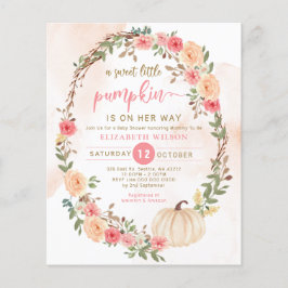 Budget Pumpkin Pink Girl Baby shower