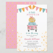 Budget Pumpkin Pink Gold Polka Dot Baby shower (Voorkant / Achterkant)