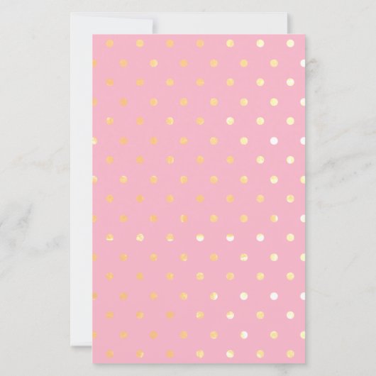Budget Pumpkin Pink Gold Polka Dot Baby shower (Achterkant)