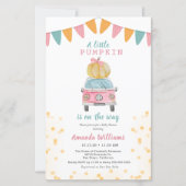Budget Pumpkin Pink Gold Polka Dot Baby shower (Voorkant)