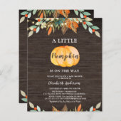 Budget Pumpkin Rustic String Lights Baby shower (Voorkant / Achterkant)