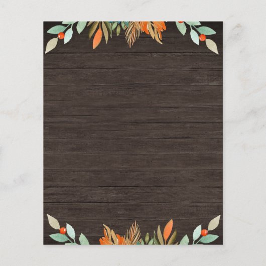 Budget Pumpkin Rustic String Lights Baby shower (Achterkant)