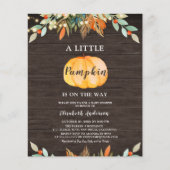 Budget Pumpkin Rustic String Lights Baby shower (Voorkant)