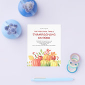 Budget Pumpkin Thanksgiving - Inbeluitnodiging Flyer (Enkel)