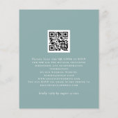 Budget Pumpkins Blauwgroen Foliage QR Wedding Invi (Achterkant)