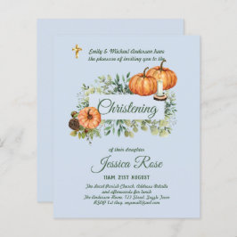 BUDGET PUMPKINS Boys Christening Invites Baptisme