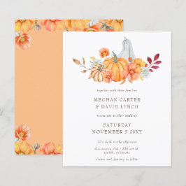 Budget Pumpkins Fall Wedding Invitation