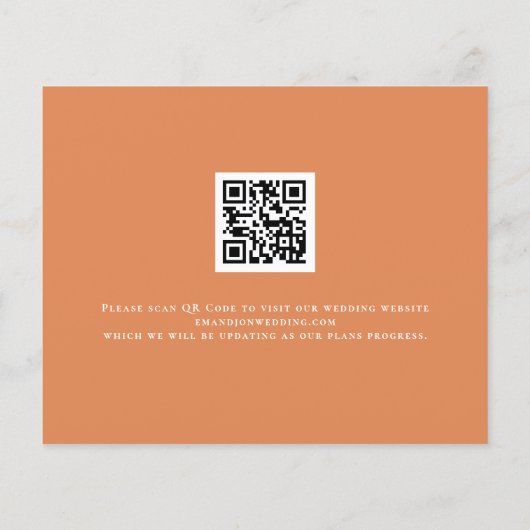 Budget Pumpkins Florals QR Fall Weduwen Save Date (Achterkant)