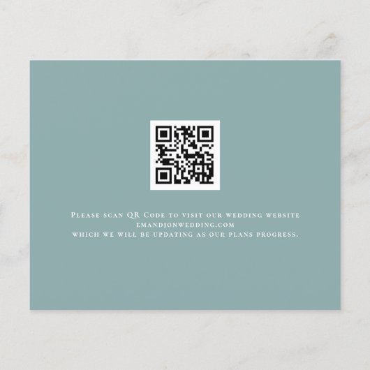 Budget Pumpkins Florals QR Wedding Save the Date (Achterkant)