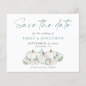 Budget Pumpkins Florals QR Wedding Save the Date (Voorkant)
