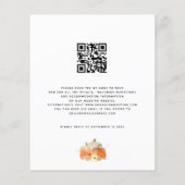 Budget Pumpkins Glitter We doen QR Wedding Uitnodi (Achterkant)
