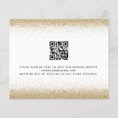 Budget Pumpkins Gold Glitter QR sparen de datum (Achterkant)