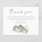 Budget Pumpkins Sage Foto Weddenschap Bedankt (Voorkant)