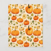 Budget PumpkinWreath BlackCat Halloween Uitnodigin (Achterkant)