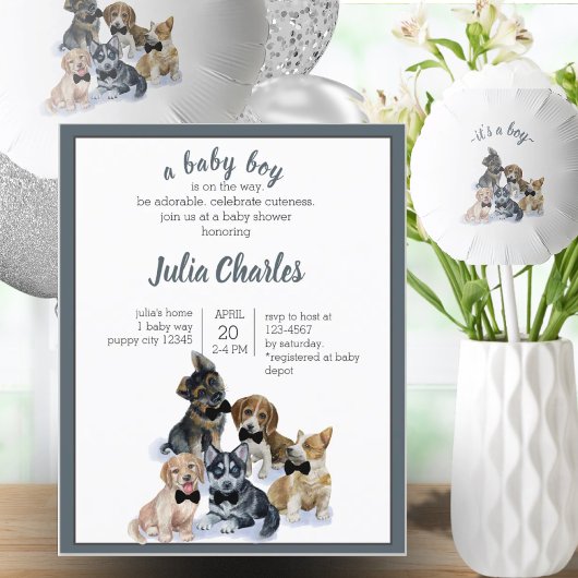 Budget Puppy Hondenthema Schattige Baby shower