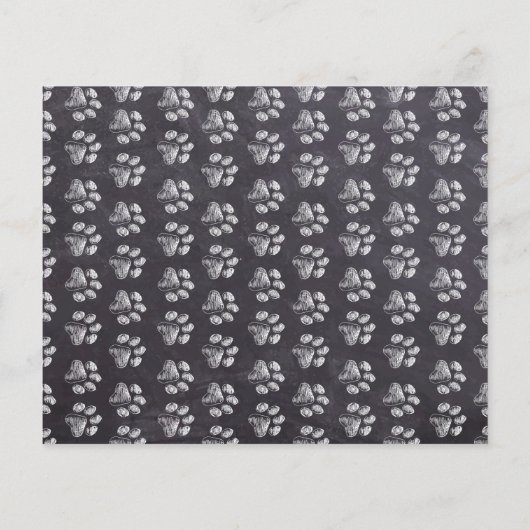 Budget Puppy Pawty Chalkboard Blue Dog Birthday (Achterkant)