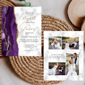 Budget Purple Agate Marble 4-Photo Wedding