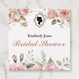 Budget Purple Florals Bridgerton Bridal Shower Bedankjes Labels