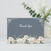 Budget Purple Florals Bridgerton Bridal Shower Bedankkaart (Staand voorkant)