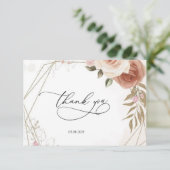 Budget Purple Florals Bridgerton Bridal Shower Bedankkaart (Staand voorkant)