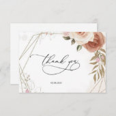 Budget Purple Florals Bridgerton Bridal Shower Bedankkaart (Voorkant / Achterkant)