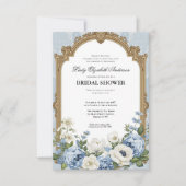 Budget purple Florals Bridgerton Bridal Shower Kaart (Voorkant)