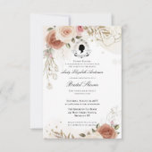 Budget Purple Florals Bridgerton Bridal Shower Kaart (Voorkant)