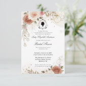 Budget Purple Florals Bridgerton Bridal Shower Kaart (Staand voorkant)