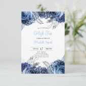 Budget Purple Florals Bridgerton Bridal Shower Kaart (Staand voorkant)