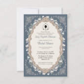 Budget Purple Florals Bridgerton Bridal Shower Kaart (Voorkant)