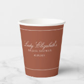 Budget Purple Florals Bridgerton Bridal Shower Papieren Bekers (Voorkant)