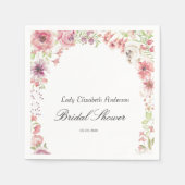 Budget Purple Florals Bridgerton Bridal Shower Servet (Voorkant)