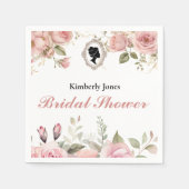 Budget Purple Florals Bridgerton Bridal Shower Servet (Voorkant)