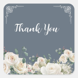 Budget Purple Florals Bridgerton Bridal Shower Vierkante Sticker