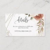 Budget Purple Florals Bridgerton Bridal Shower Visitekaartje (Voorkant)