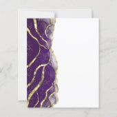 Budget Purple Gold Ink Wedding Save the Date (Achterkant)