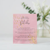 BUDGET Pusty Pink Gold Weddenschap (Staand voorkant)