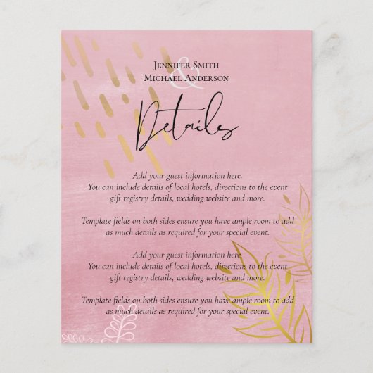 BUDGET Pusty Pink Gold Weddenschap (Voorkant)