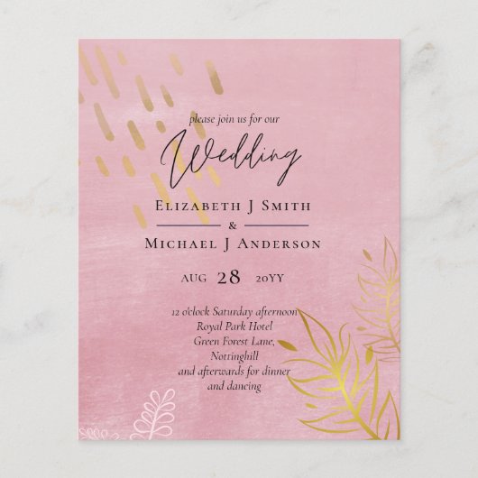 BUDGET Pusty Pink Gold Weddenschap (Voorkant)