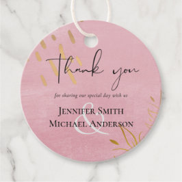 BUDGET Pusty Pink Gold Weddenschap Bedankjes Labels