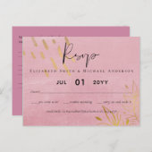 BUDGET Pusty Pink Gold Weddenschap Briefkaart (Voorkant / Achterkant)